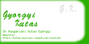 gyorgyi kutas business card